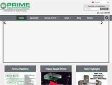 Tablet Screenshot of primeequipmentgroup.com